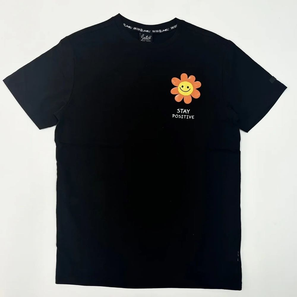 28. Switch Stay Positive Graphic Tee in Black